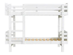Vente-unique Kinderbed Stapelbed-Uitneembaar Stapelbed 2 X 90 X 190 Cm Met Ladder - Massief Hout - Wit