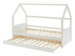 Vente-unique Bed Met Slaaplade-Uitschuifbed 2 X 90 X 190 Cm - Grenen - Wit - Hurra