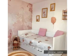 Vente-unique Bed Met Slaaplade-Uitschuifbed Met Opbergruimte - 90 X 190 Of 174 X 190 Cm - Wit - Alfiero