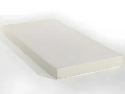Vente-unique Bed Met Slaaplade-Uitschuifbed Met Slaaplade - Wit En Grijs + Bedbodem + Matras - Losiana