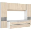 Vente-unique Kinderbed-Uitschuifbed Selena - 90 X 190 Cm - Kleur: Eiken En Wit