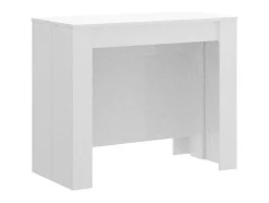Vente-unique Eettafel-Uittrekbare Sidetabletafel Onega - 10 Personen - 4 Verlengstukken - Kleur: Wit
