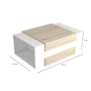 EPIKASA Salontafel-Ulrica Koffietafel, Wit, Sonoma, 100X60X35 Cm,
