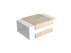 EPIKASA Salontafel-Ulrica Koffietafel, Wit, Sonoma, 100X60X35 Cm,