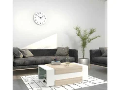 EPIKASA Salontafel-Ulrica Koffietafel, Wit, Sonoma, 100X60X35 Cm,