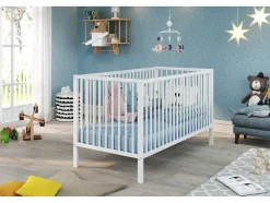 Vente-unique Babymeubel-Universal Kinderbed Wit Mat.