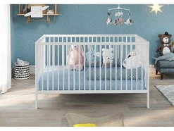 Vente-unique Babymeubel-Universal Kinderbed Wit Mat.