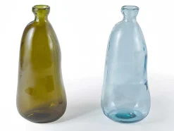 OZAIA Decoratieobject Voor Binnen-Vaas Dame-Jeanne Van Gerecycleerd Glas Pyrite H. 51 Cm - Transparant Blauw