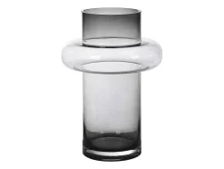OZAIA Decoratieobject Voor Binnen-Vaas Van Getint Glas - D20,5 X H30 Cm - Glas - Gerookt Grijs - Valoit