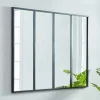 OZAIA Spiegel-Vensterspiegel Industriele Stijl Dudley - Ijzer - 4 Delen - H120 X B90 Cm