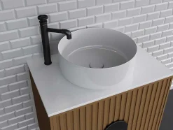Shower & Design Kraan-Verhoogde Mechanische Mengkraan - H30,3 Cm - Matzwart - Kodva