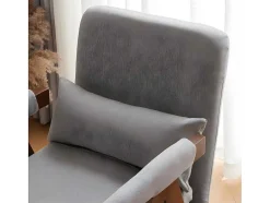 ModernLuxe Uitklapbare Fauteuil-Verstelbare Converteerbare Gewatteerde Fauteuil Van Katoenen Stof - Grijs