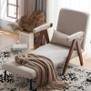ModernLuxe Uitklapbare Fauteuil-Verstelbare Converteerbare Gewatteerde Fauteuil Van Katoenen Stof - Beige