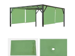 Vente-unique Prieel, Pergola, Gazebo En Kiosk-Vervangen Overkapping Voor Pergola Beja, Groen