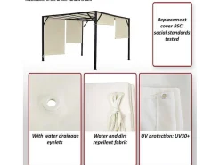 Vente-unique Prieel, Pergola, Gazebo En Kiosk-Vervangen Overkapping Voor Pergola Beja, Groen