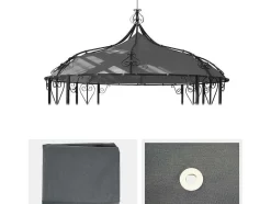 Vente-unique Prieel, Pergola, Gazebo En Kiosk-Vervangen Overkapping Voor Pergola Cabrera, Grijs