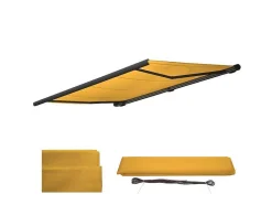Vente-unique Buitenzonwering-Vervangingshoes Voor Luifel H122, Polyester Geel