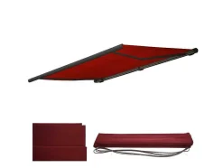 Vente-unique Buitenzonwering-Vervangingshoes Voor Luifel H122, Acryl Bordeaux-Rood