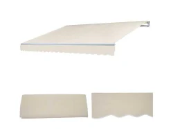 Vente-unique Buitenzonwering-Vervangingshoes Voor Luifel H791, Polyester Creme