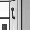 Shower & Design Douchecabine-Vierkante Douchecabine Met Massagestralen Matzwart En Wit L90 X B90 X H215 Cm Tanito