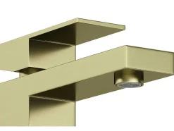 Shower & Design Kraan-Vierkante Mechanische Mengkraan - H15,7 Cm - Goud Met Satijnglans - Vipava