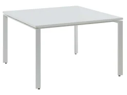 Workēa Kantoormeubilair-Vierkante Vergadertafel - 4 Personen - Wit - L120 Cm - Downtown