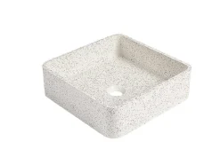 Shower & Design Wastafel-Vierkante Wastafel Om Te Plaatsen Van Terrazzo - L39 X B39 Cm - Stochi