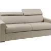 Vente-unique Speciale Modellen Zitbanken & Fauteuils-Vierzits Express Slaapbank Van Stof Vizir - Beige - Slaapafmeting Met Brede Latten 160 Cm - Matras 18 Cm