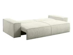 Vente-unique Zitbank-Vierzits Slaapbank Amelia Van Pascal Morabito - Ribfluweel - Beige