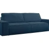 Vente-unique Vierzitsbank-Vierzits Slaapbank Amelia Van Pascal Morabito - Ribfluweel - Blauw