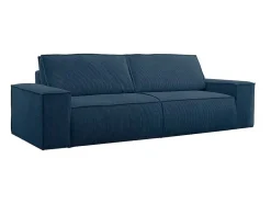Vente-unique Vierzitsbank-Vierzits Slaapbank Amelia Van Pascal Morabito - Ribfluweel - Blauw