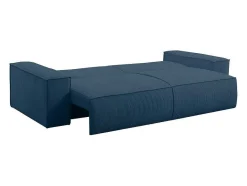 Vente-unique Vierzitsbank-Vierzits Slaapbank Amelia Van Pascal Morabito - Ribfluweel - Blauw