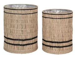 Vente-unique Decoratieobject Voor Binnen-Vinh Planten Schuilplaatsen Set Van 2 Stuks. Buitenshuis Naturel.