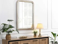 OZAIA Spiegel-Vintage Stijl Spiegel In Paulowniahout - B. 80 X H. 110 Cm - Champagne - Heloise