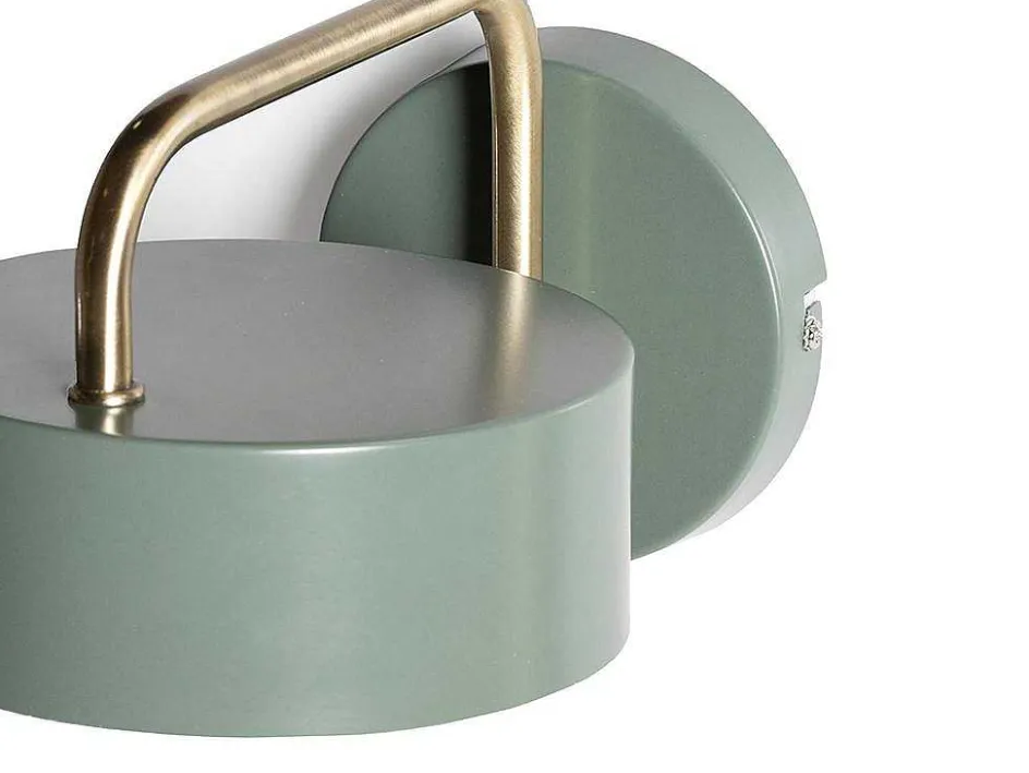 OZAIA Wandlamp-Vintage Wandlamp Otilie - Metaal - Olijfgroen En Goudkleurig