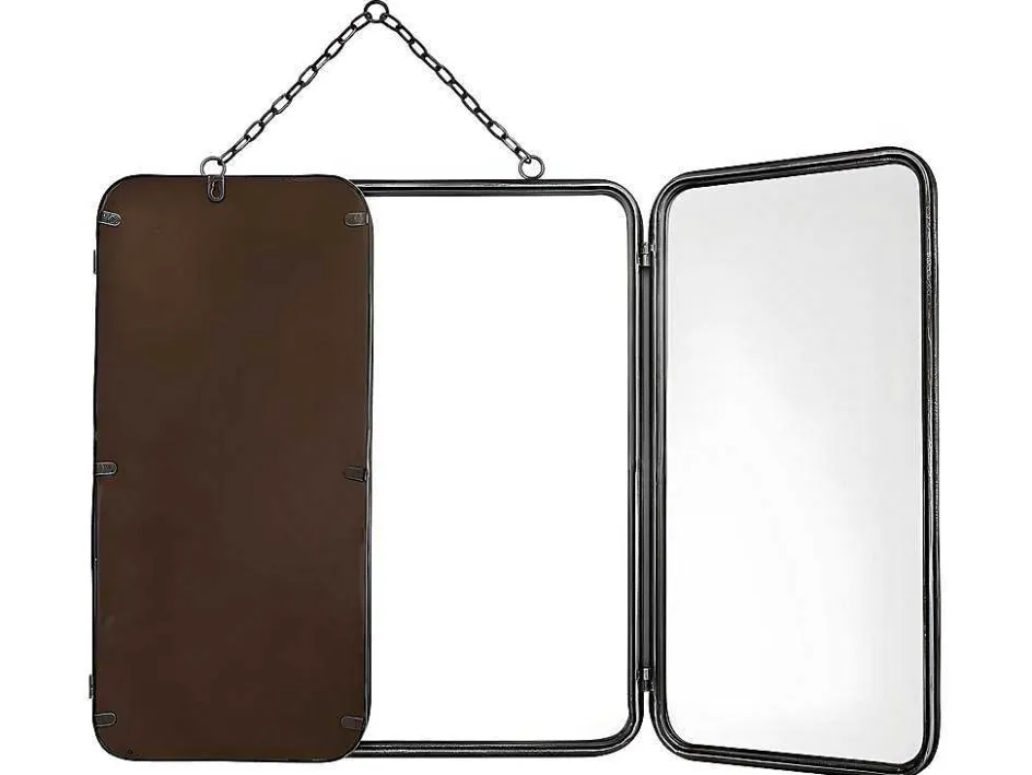 OZAIA Spiegel-Vintage-Spiegel In 3 Delen Ceronne - B60 X H112 Cm - Metaalgrijs