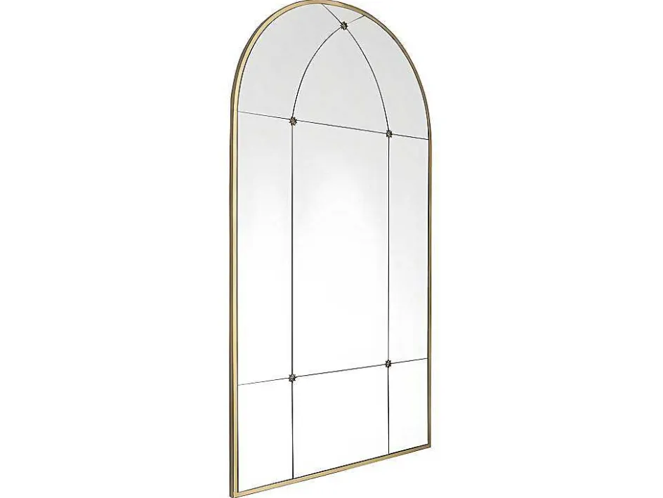 OZAIA Spiegel-Vintage-Spiegel Van Metaal Palmyre - B80 X H150 Cm - Verouderd Goudkleurig