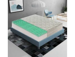 I Love Sleep Matras Met Vormgeheugen-Visco-Elastisch Schuimmatras - 5 Cm Schuim - 9 Comfortzones - Hoogte 25 Cm 120 X 200 Cm