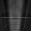 ModernLuxe Buffetkast-Vitrine L 166Cm Met Led - 3 Glazen Planken - Zwart