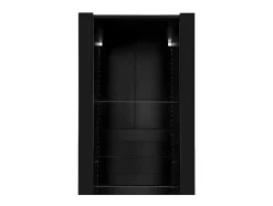ModernLuxe Buffetkast-Vitrine L 166Cm Met Led - 3 Glazen Planken - Zwart