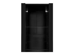 ModernLuxe Buffetkast-Vitrine L 166Cm Met Led - 3 Glazen Planken - Zwart