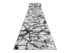 RugsX Gangtapijt-Vloerbekleding Bcf Morad Marmur Marmer Grijs 80 Cm 80X360 Cm