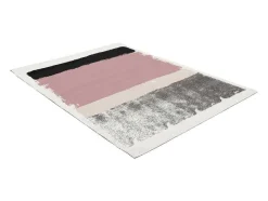 OZAIA Groot Tapijt-Vloerkleed 160 X 230 Cm - Roze, Grijs En Wit - Camden