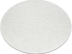 RugsX Tapijt Rond-Vloerkleed Casablanca Plus Rond Creme Eenkleurig, Lus Cercle 80 Cm