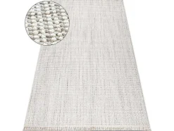 RugsX Klein Tapijt-Vloerkleed Nano Eo78C Melange, Lus, Platgeweven Grijs / Wit 140X190 Cm