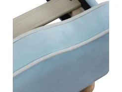 ModernLuxe Tweepersoonsbed-Volwassen Bed Bekleed Met Fluweel 140X200Cm - Met Verstelbaar Hoofdeinde - Blauw
