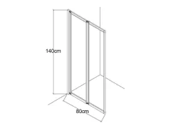 Shower & Design Badscherm-Vouwbaar Badscherm In Metaal Matzwart Industriele Stijl 80 X 140 Cm District