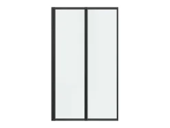 Shower & Design Badscherm-Vouwbaar Badscherm In Metaal Matzwart Industriele Stijl 80 X 140 Cm District