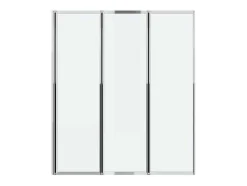 Shower & Design Badscherm-Vouwbaar Badscherm In Metaal Chroom 120 X 140 Cm District