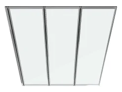 Shower & Design Badscherm-Vouwbaar Badscherm In Metaal Chroom 120 X 140 Cm District
